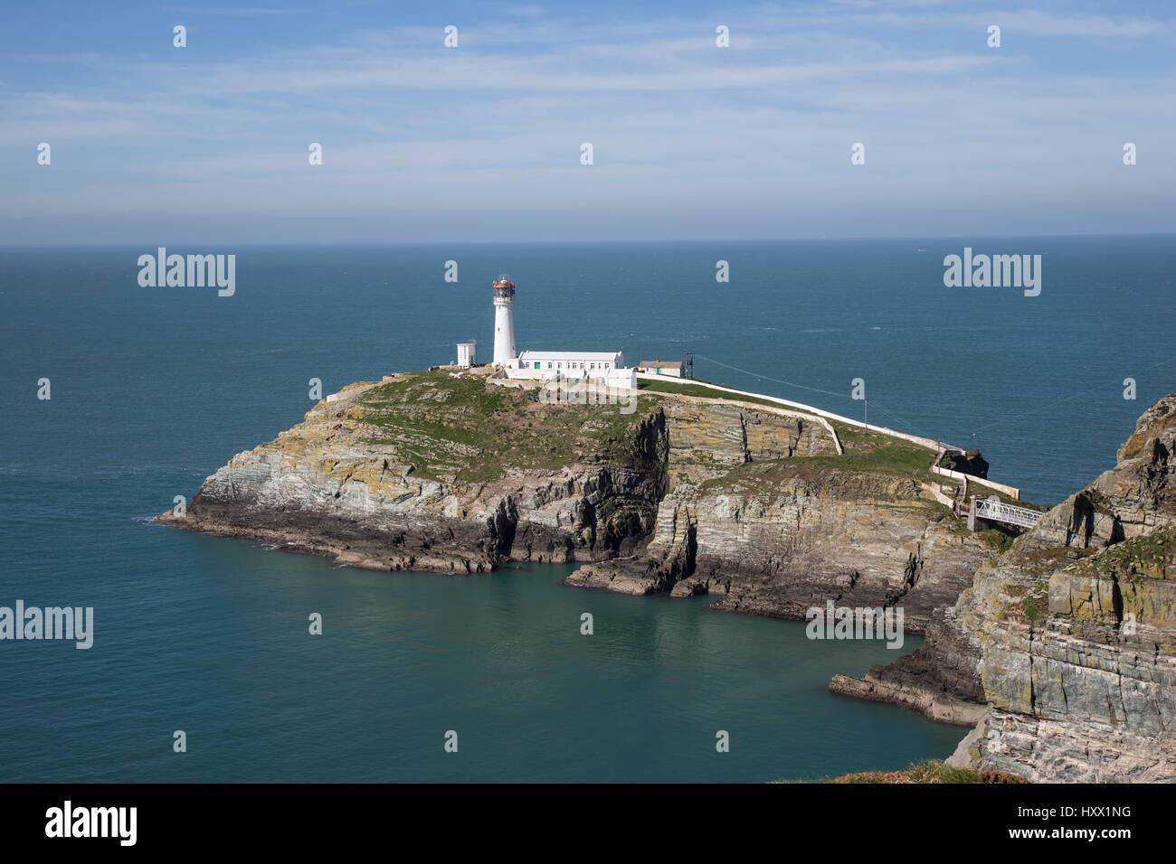 South Stack Leuchtturm auf Anglesey Stockfoto