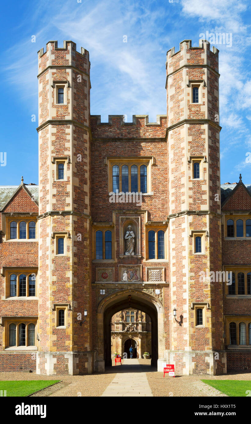 St. Johns College in Cambridge - Tor zwischen ersten und zweiten Gericht, St Johns College, Cambridge University Cambridge UK Stockfoto