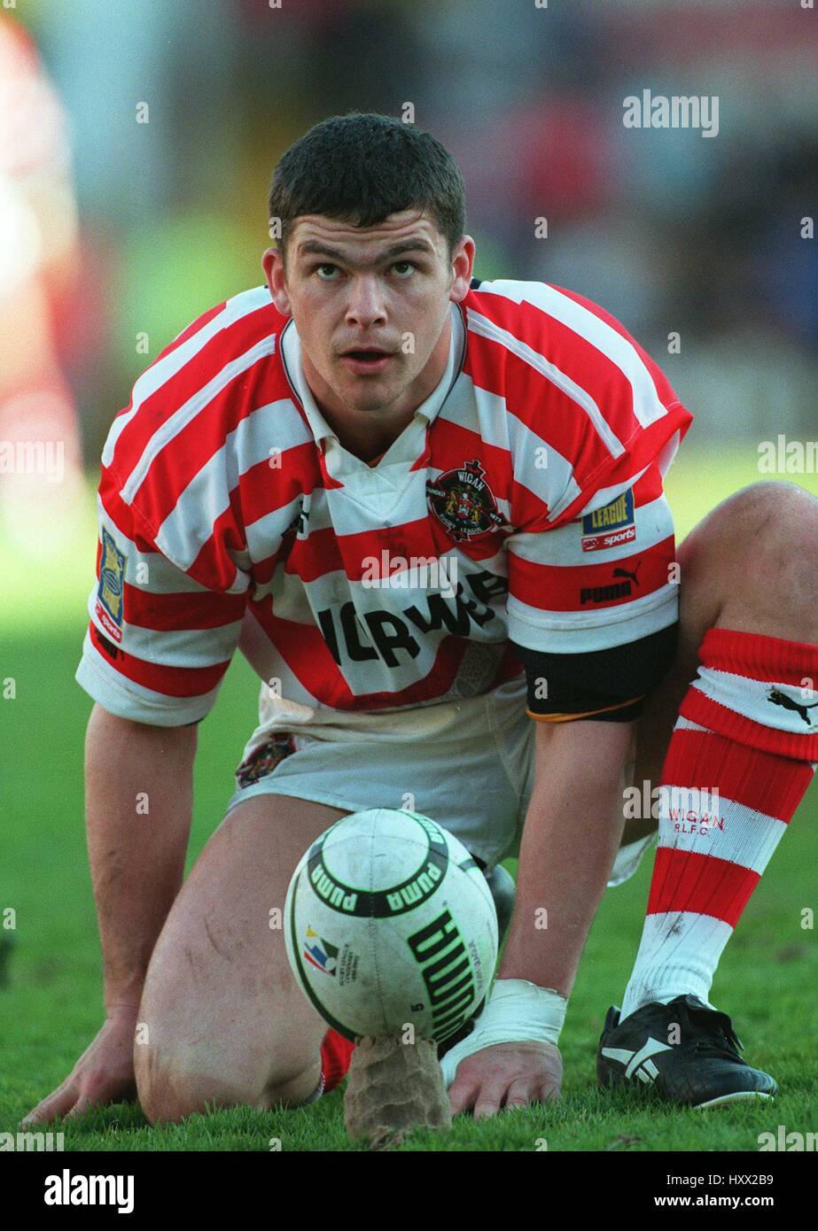 ANDREW FARRELL WIGAN RLFC 8. Mai 1996 Stockfoto