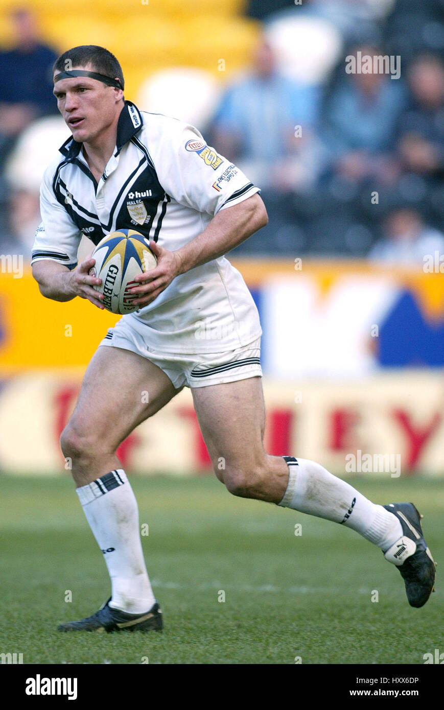 ADAM MAHER HULL FC KINGSTON COMM Stadion Rumpf 23. März 2003 Stockfoto