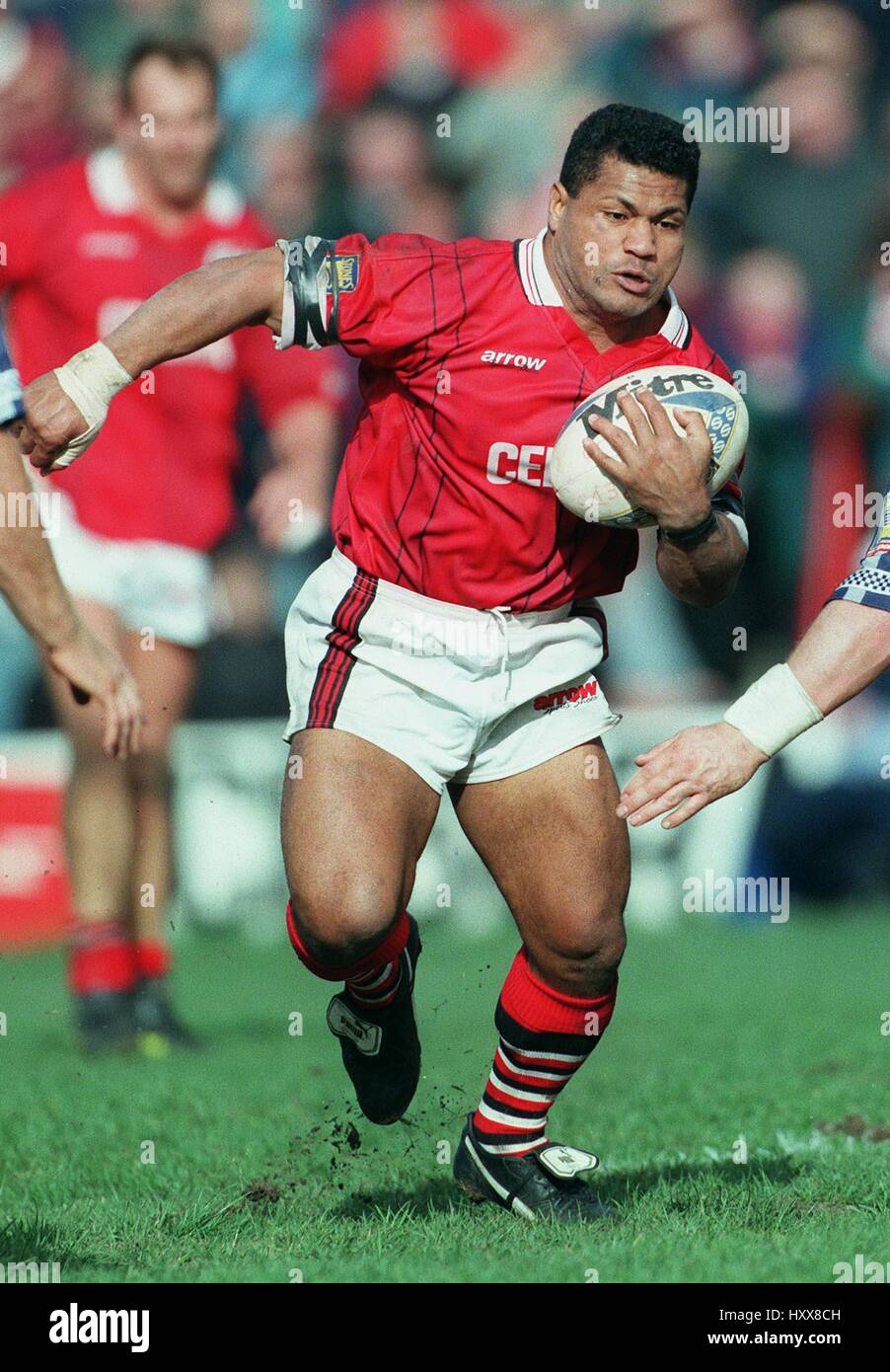 FATA SINI SALFORD REDS RLFC 9. April 1997 Stockfoto