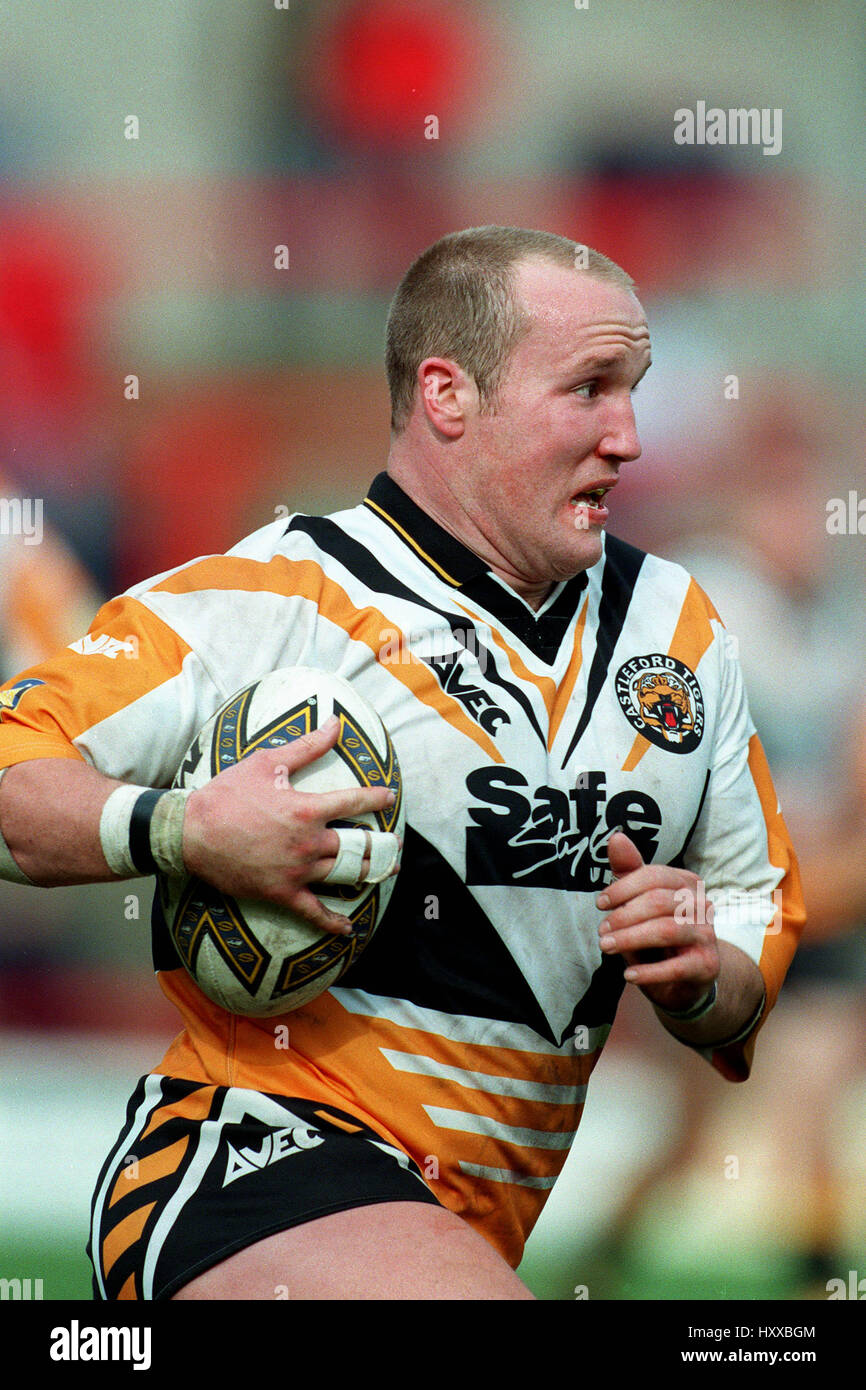 NATHAN SYKES CASTLEFORD TIGERS RLFC 11. April 1999 Stockfoto