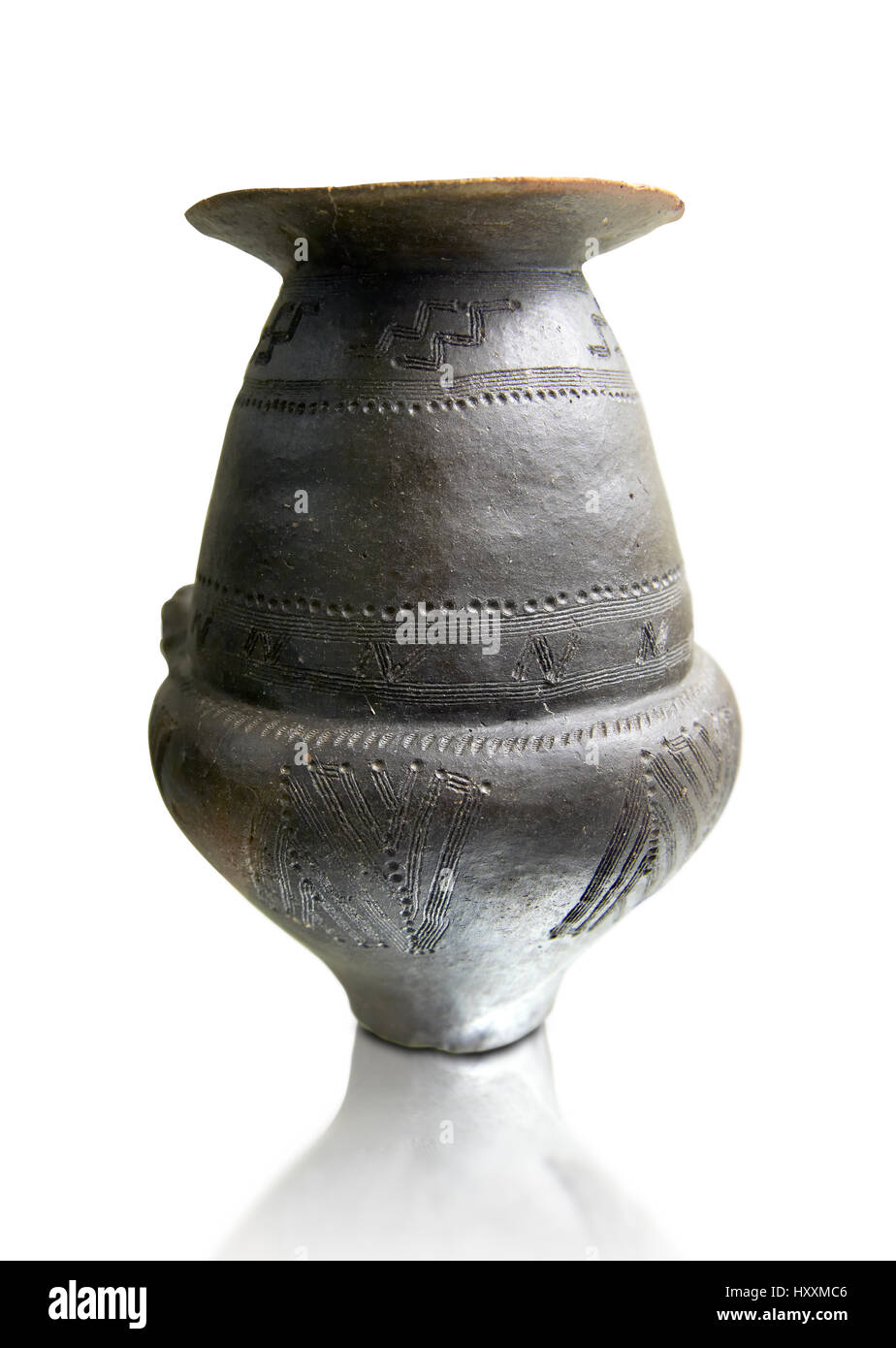 Etruskische zurückzuführen, Funreary, bikonische (zwei Zapfen zusammengefügt) Urne von Tarquinia, 9. / 8. Jahrhundert v. Chr. Inv 83505 archäologischen Florenz Stockfoto