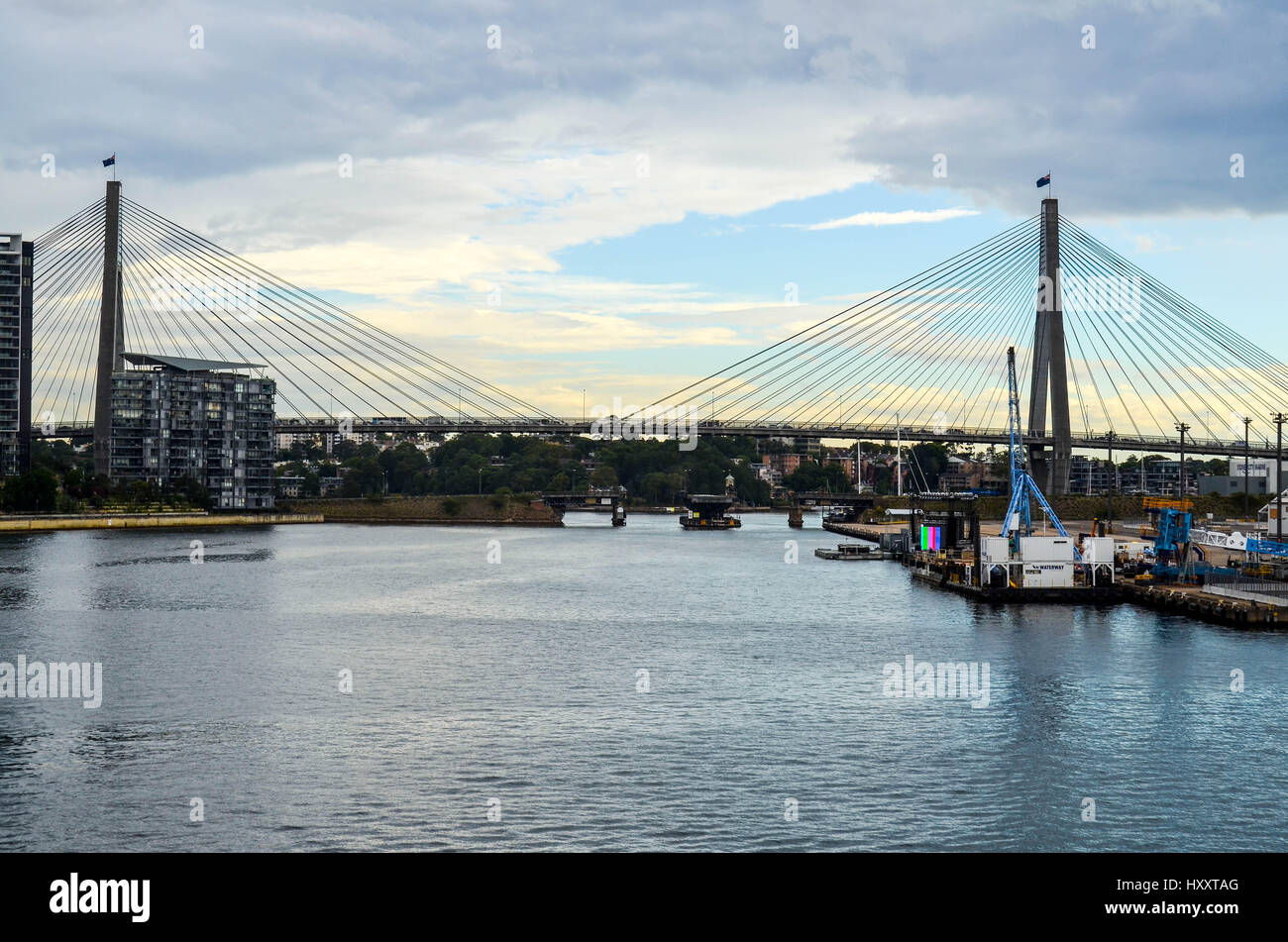 ANZAC Bridge, Sydney Stockfoto