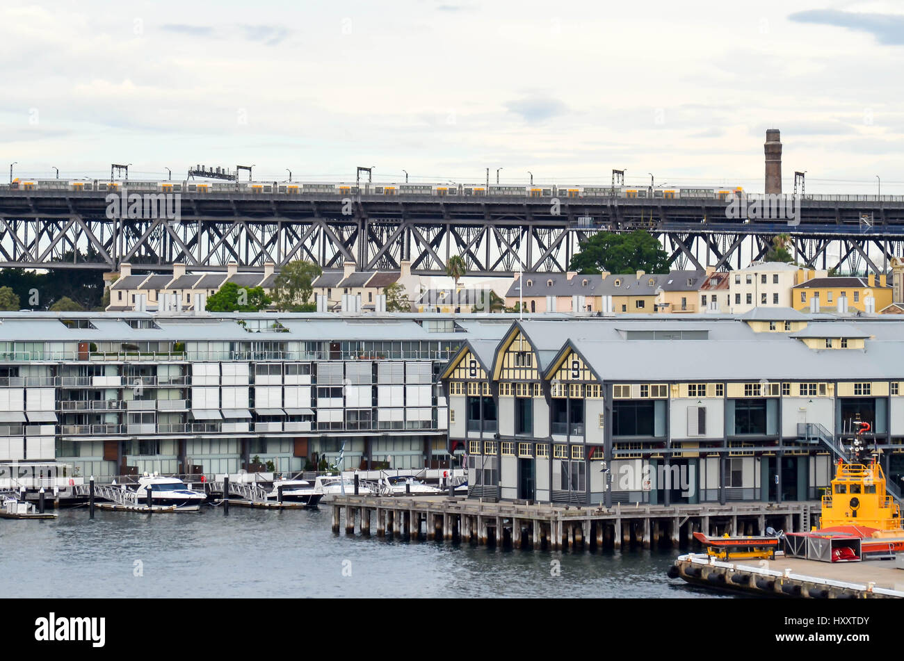 Kais und Docks in sydney Stockfoto