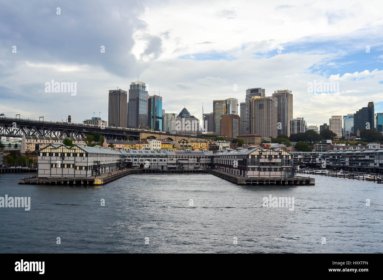 Kais und Docks in sydney Stockfoto