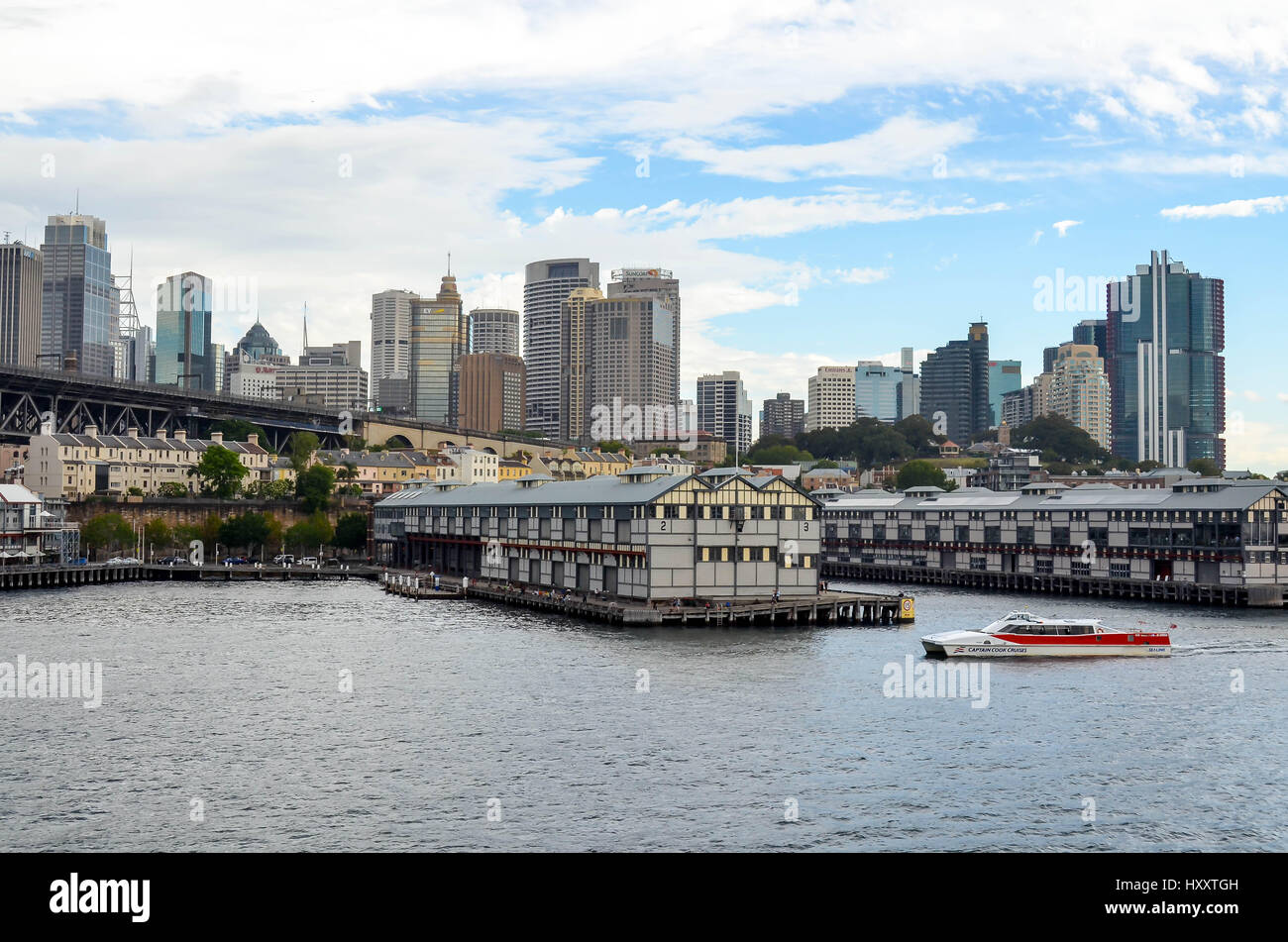 Kais und Docks in sydney Stockfoto