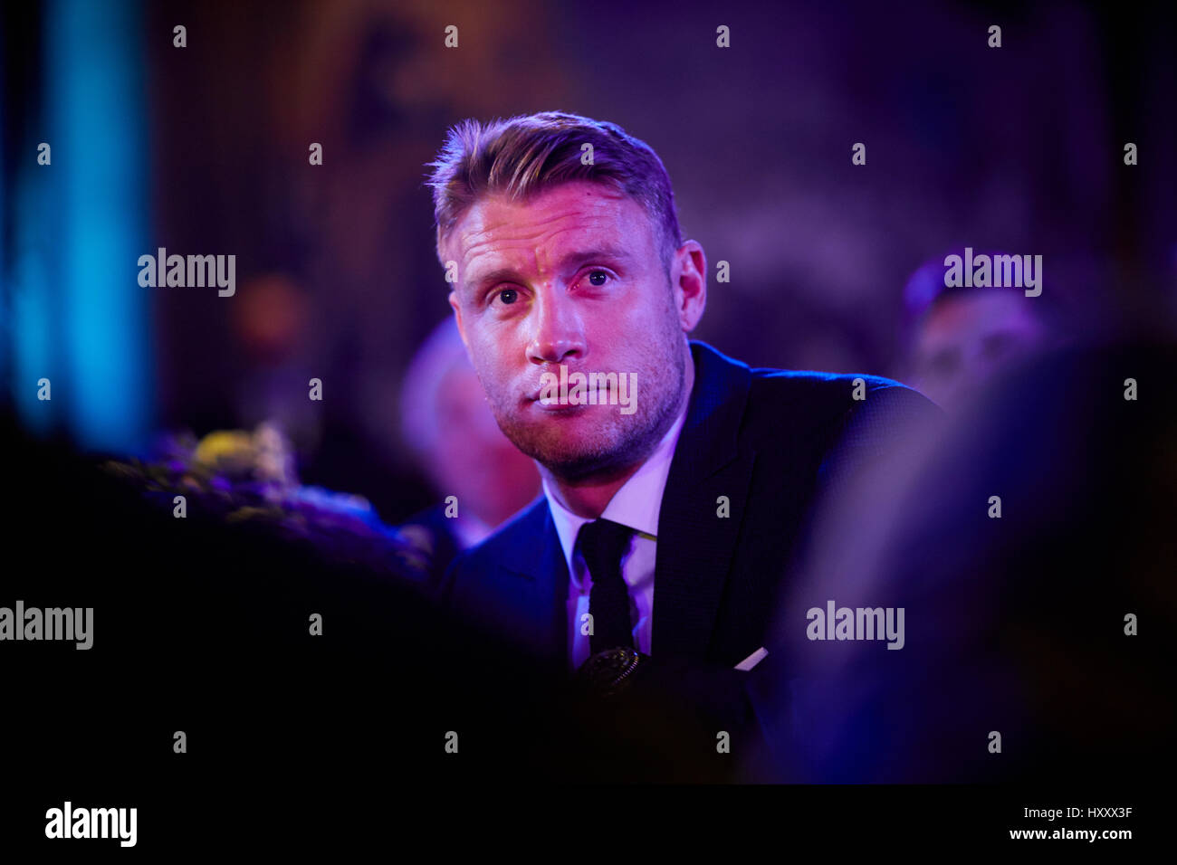 Andrew "Freddie" Flintoff MBE englische professionelle Cricket-Spieler. Ein ehemaliger England Test-international Stockfoto
