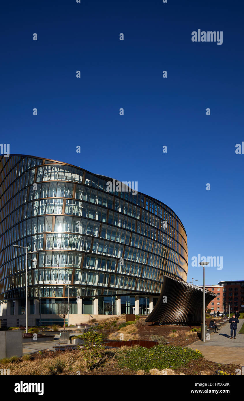 Sonnigen Tag ein Engel quadratische Co-Operative Group headquarters N.O.M.A.Manchester belebende Nordbereich von Manchester Stadtzentrum Stockfoto