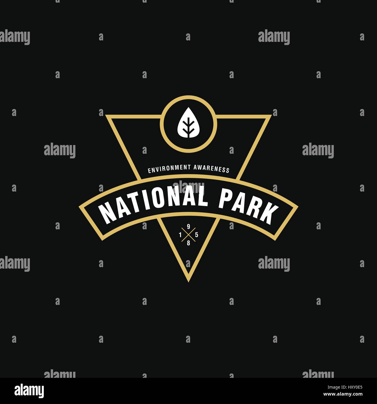 Vintage Retro Tierwelt und outdoor-Lifestyle-Design-Darstellung Stock Vektor