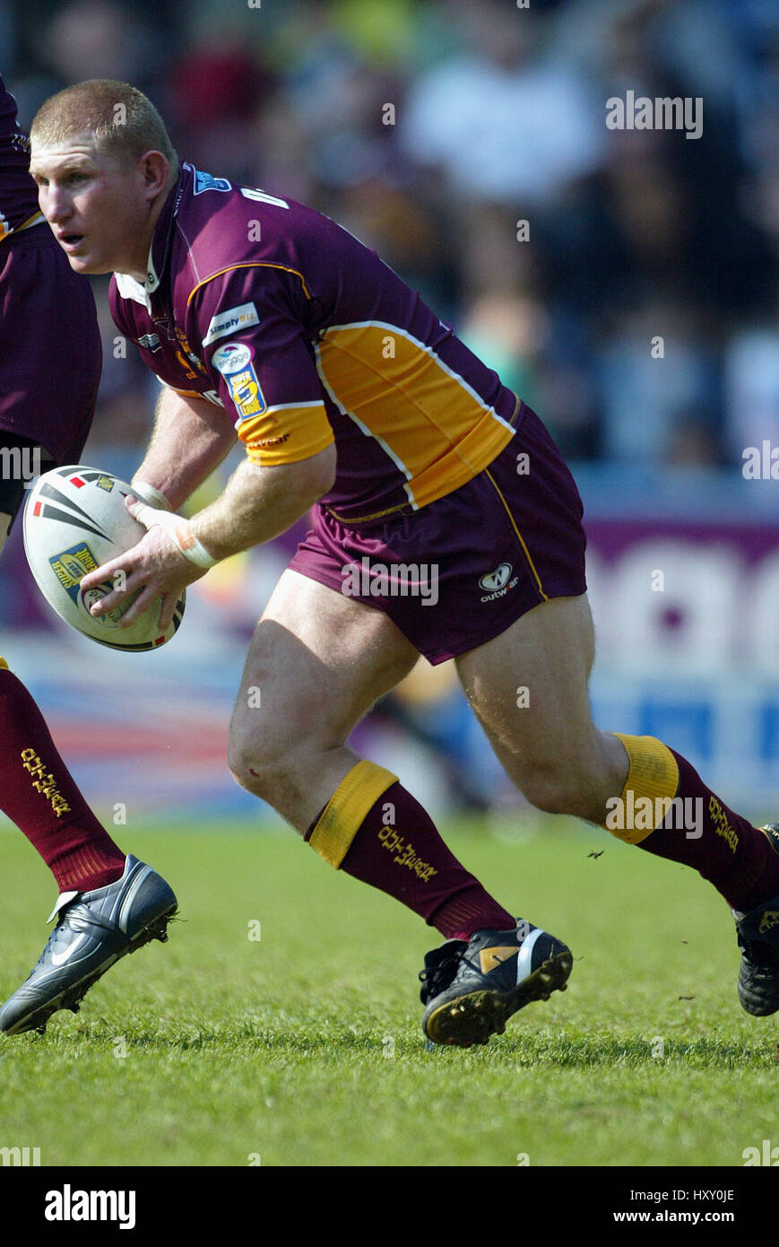 BRAD DREW HUDDERSFIELD RL GALPHARM STADIUM HUDDERSFIELD 24. April 2005 Stockfoto