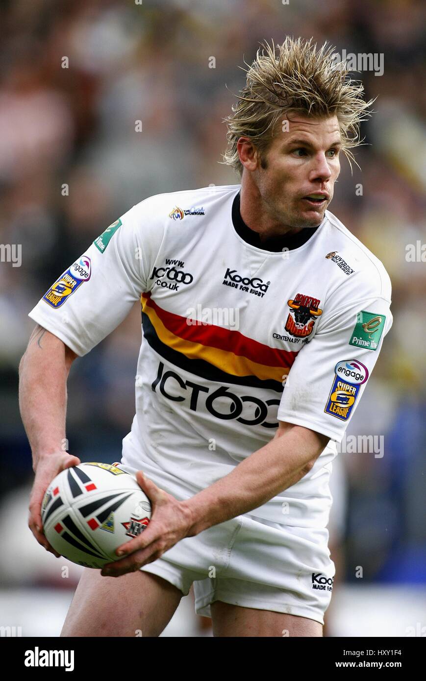 GLENN MORRISON BRADFORD Stiere RLFC HALLIWELL JONES STADIUM WARRINGTON ENGLAND 18. Februar 2007 Stockfoto