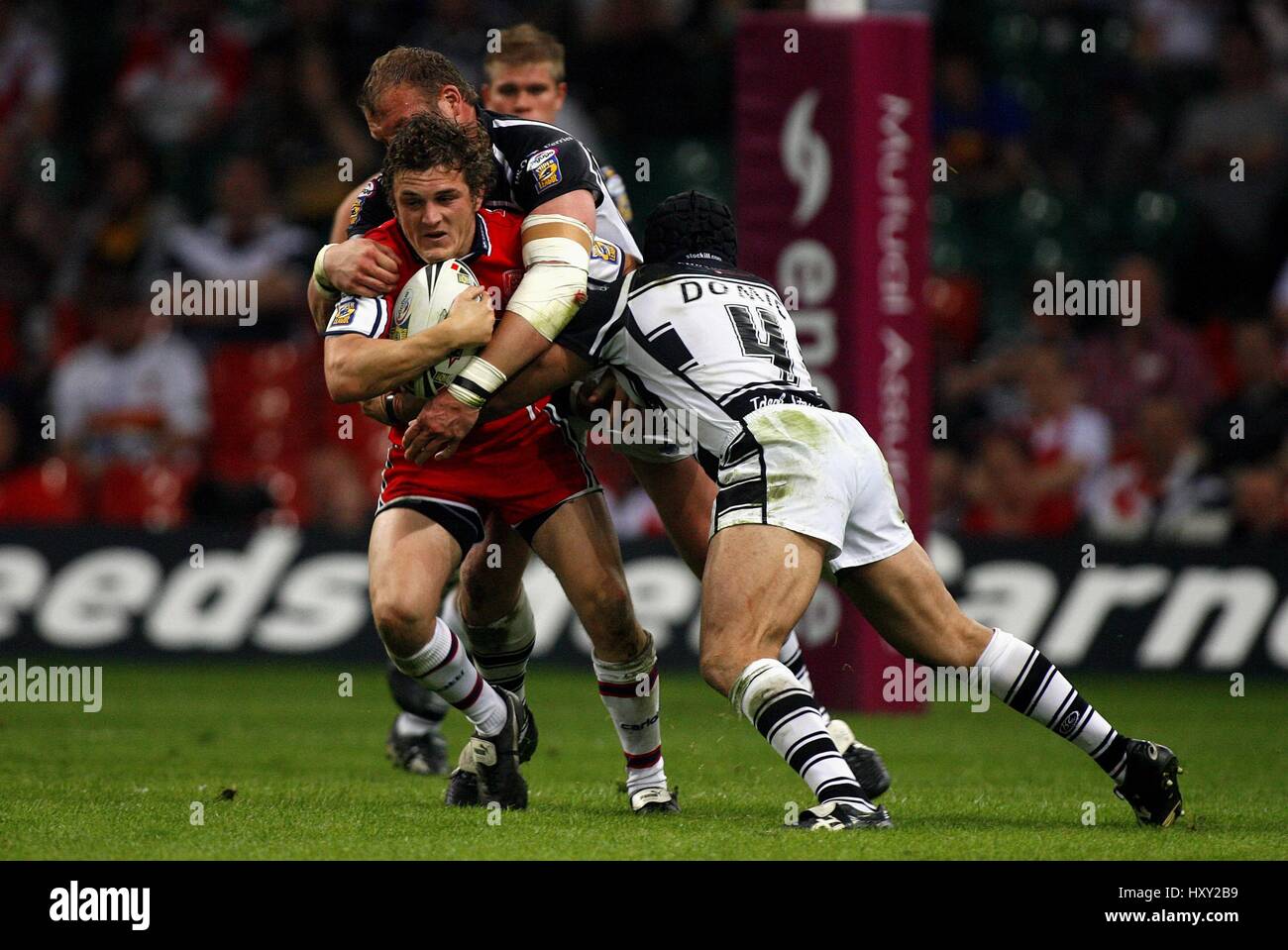 BEN COCKAYNE RICHARD CARVELLE HULL FC V Rumpf KR MILLENIUM Stadion CARDIFF WALES 5. Mai 2007 Stockfoto