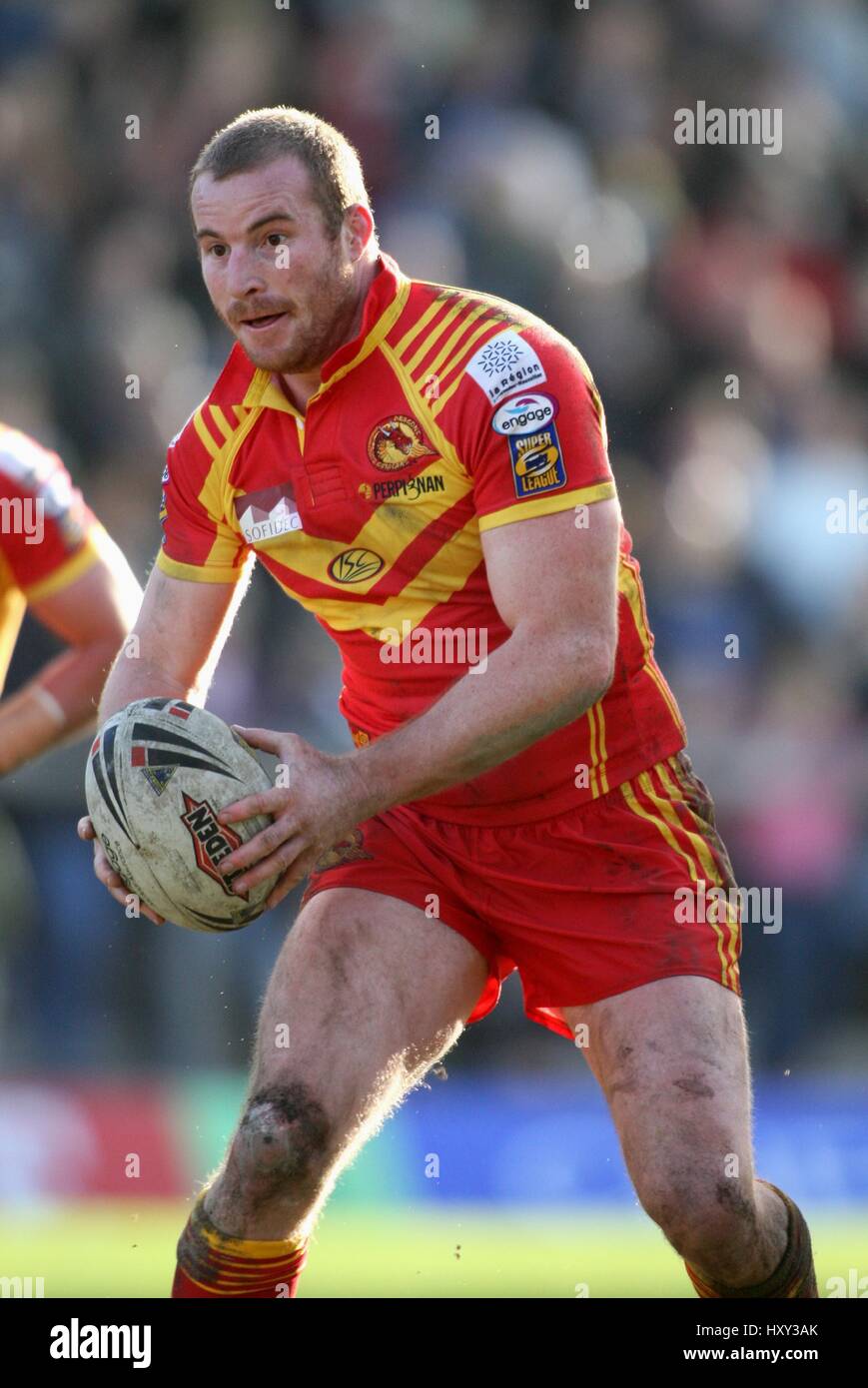 JOHN WILSON Katalanisch Drachen HALLIWELL JONES STADIUM WARRINGTON 2. März 2008 Stockfoto