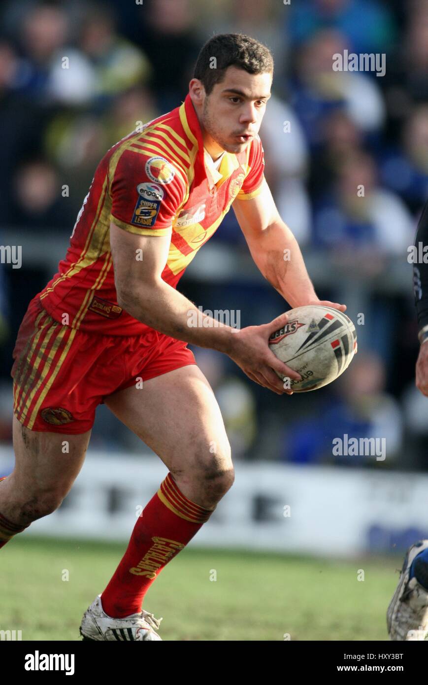 CYRIL STACUL katalanische Drachen HALLIWELL JONES STADIUM WARRINGTON 2. März 2008 Stockfoto