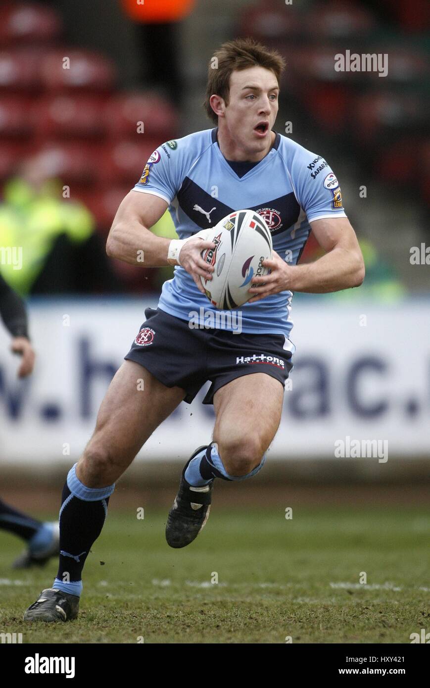 ROBY ST JAMES. HELENS RLFC GALPHARM STADIUM HUDDERSFIELD ENGLAND 24. März 2008 Stockfoto