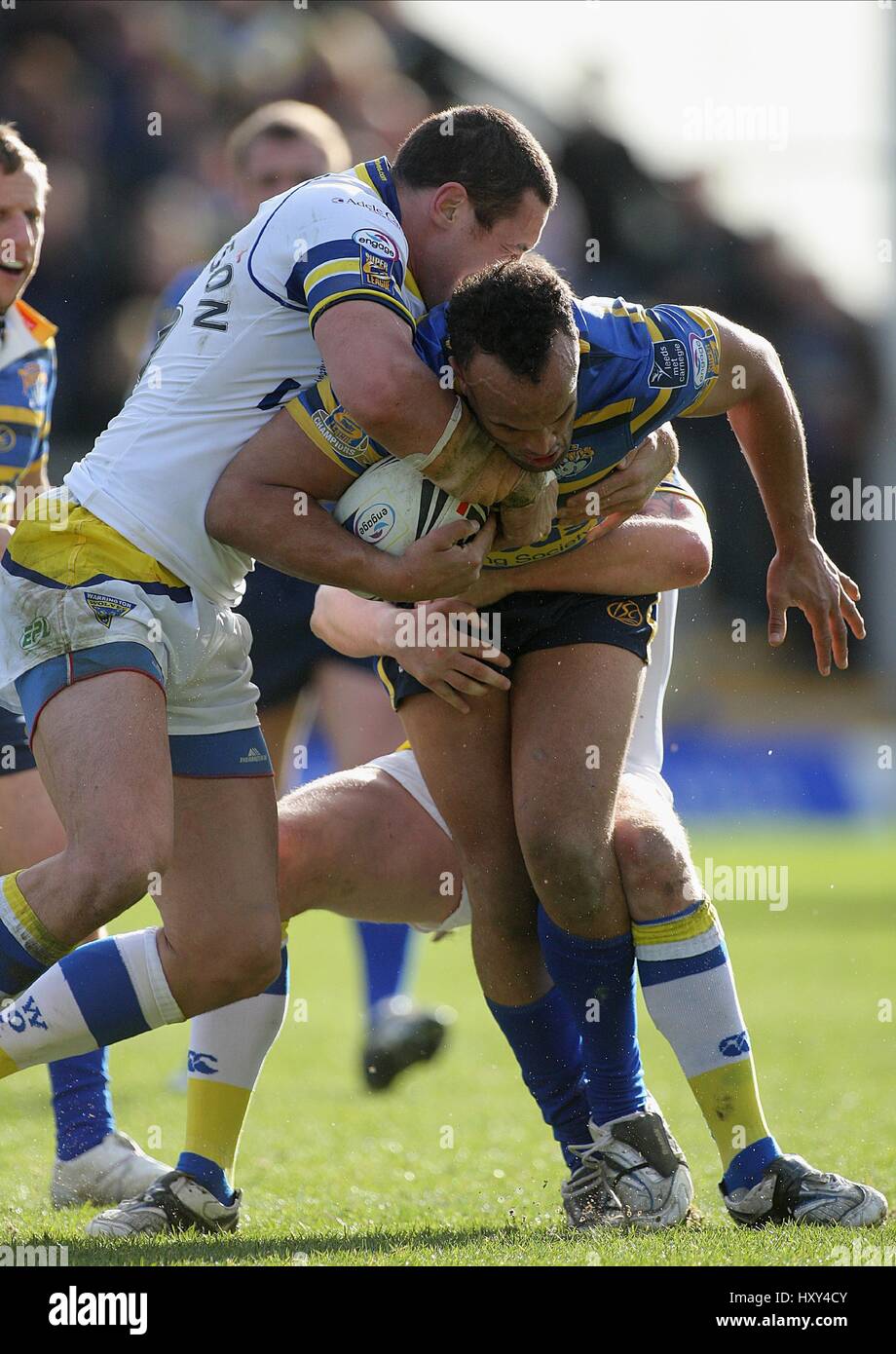 JONES BUCHANAN & ANDERSON WARRINGTON WOLVES V LEEDS RHIN HALLIWELL JONES STADIUM WARRINGTON ENGLAND 8. März 2009 Stockfoto