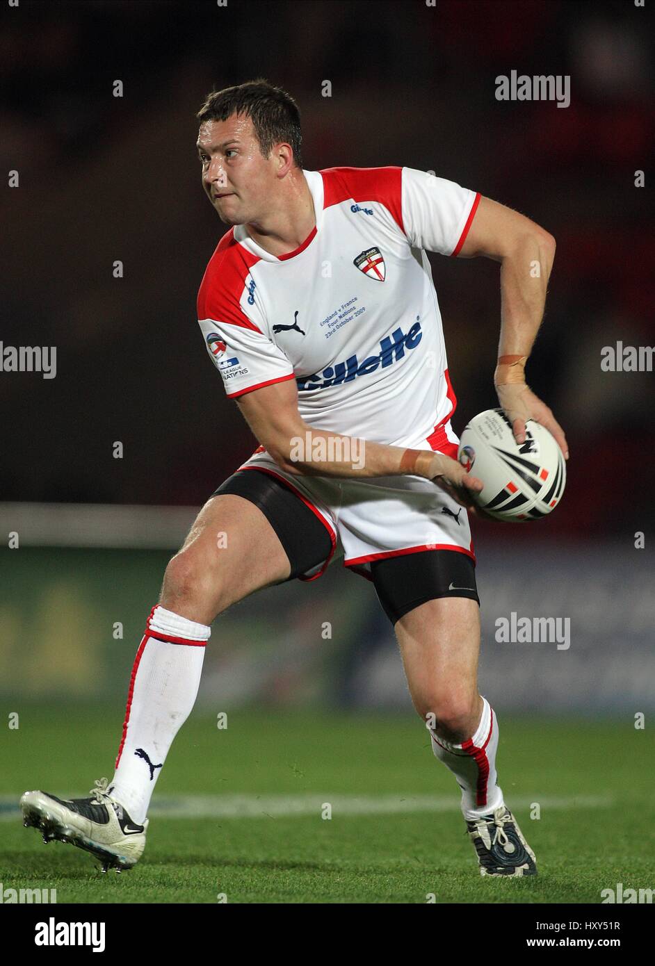 DANNY MCGUIRE ENGLAND RUGBY LEAGUE KEEPMOAT Stadion DONCASTER ENGLAND 23. Oktober 2009 Stockfoto