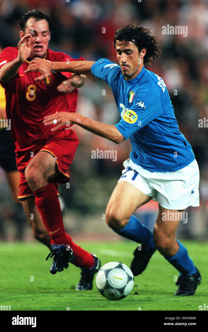 DELVECCHIO & GOOR Italien V Belgien 14. Juni 2000 Stockfoto