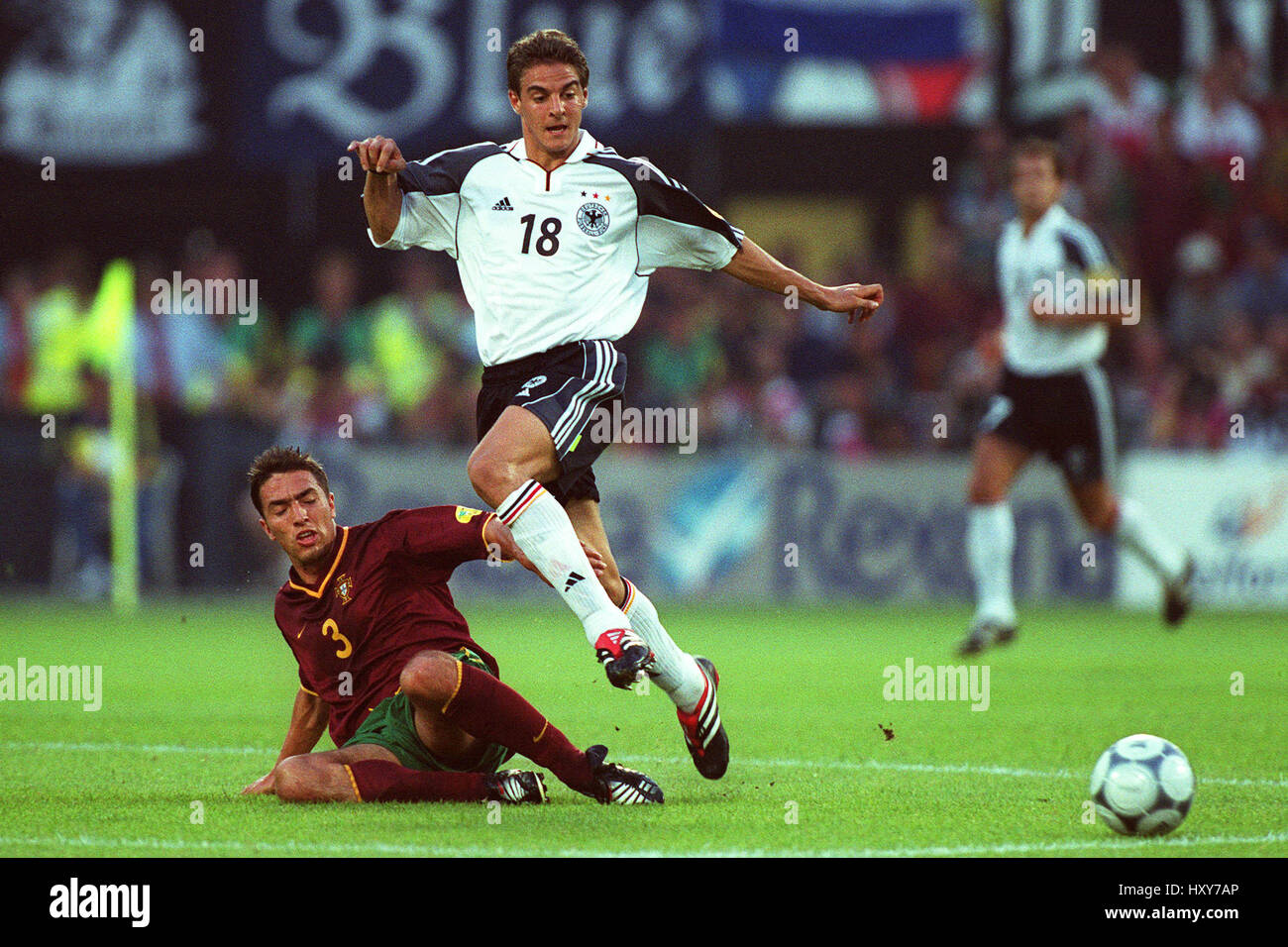 RUI COSTA & SEBASTIAN DEISLER PORTUGAL gegen Deutschland 20. Juni 2000 Stockfoto