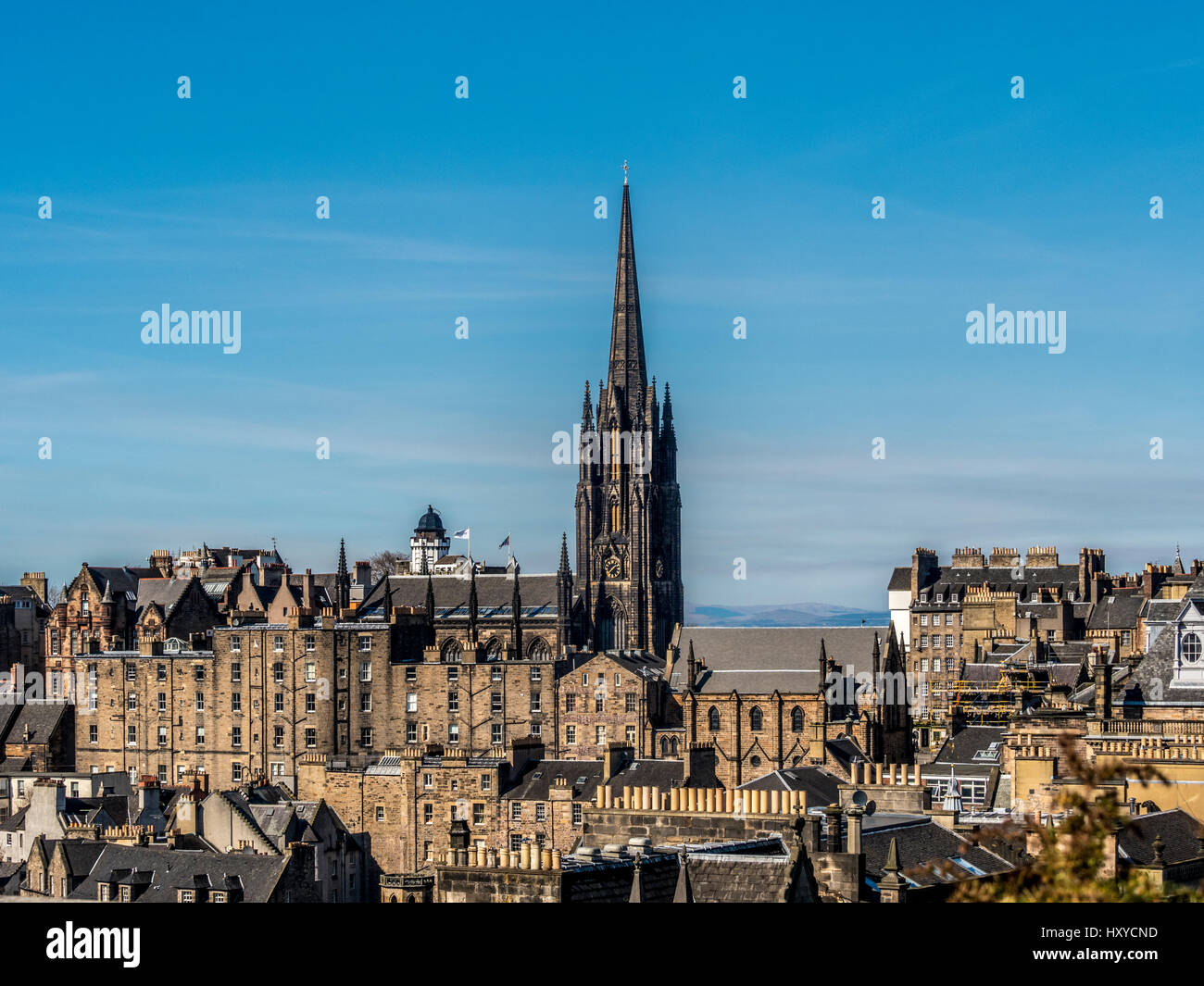 Turm von The Hub, die Büros und ein Performance-Raum für das Edinburgh International Festival Stockfoto