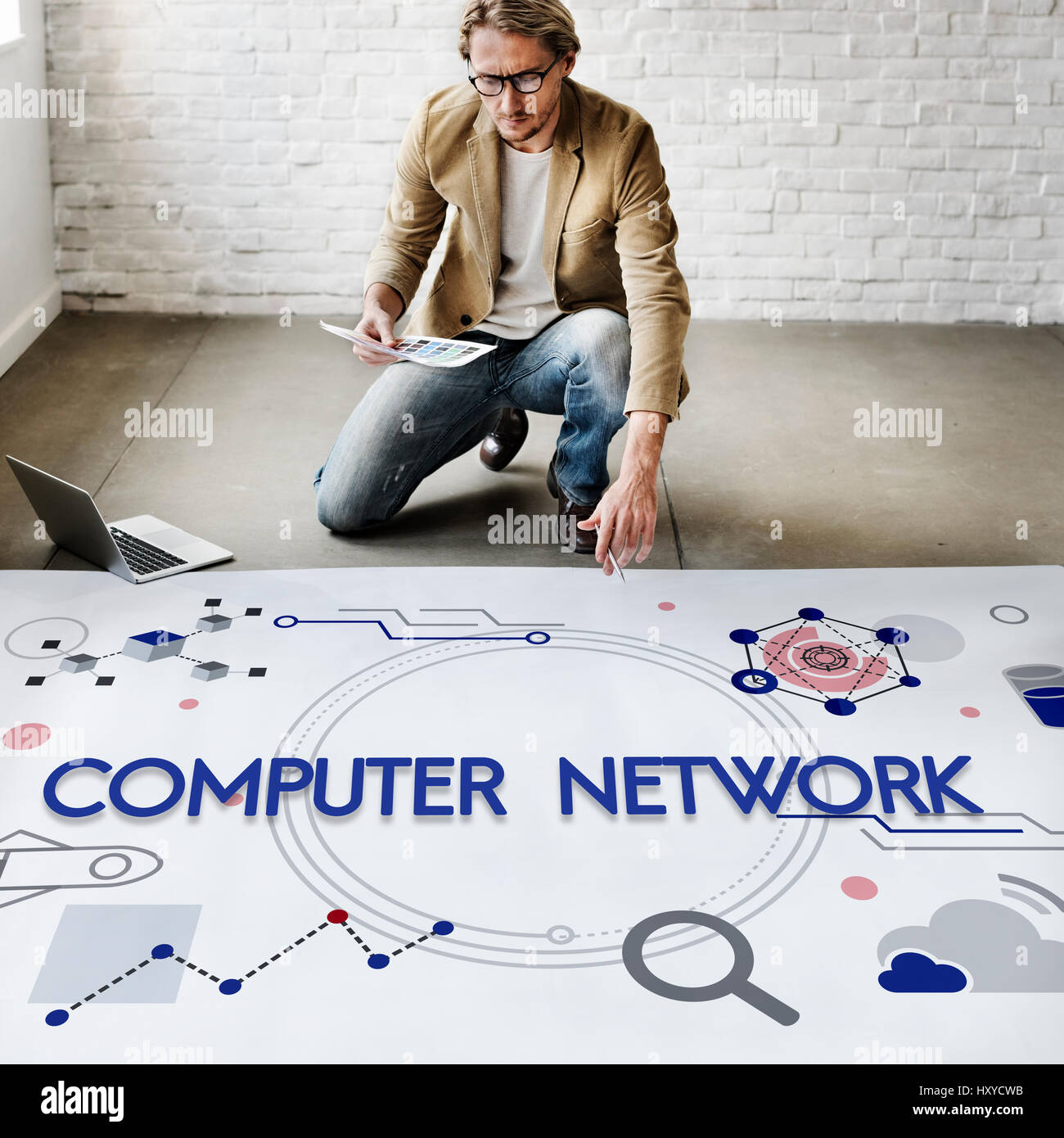 Computer-Netzwerk-Server-System Stockfoto