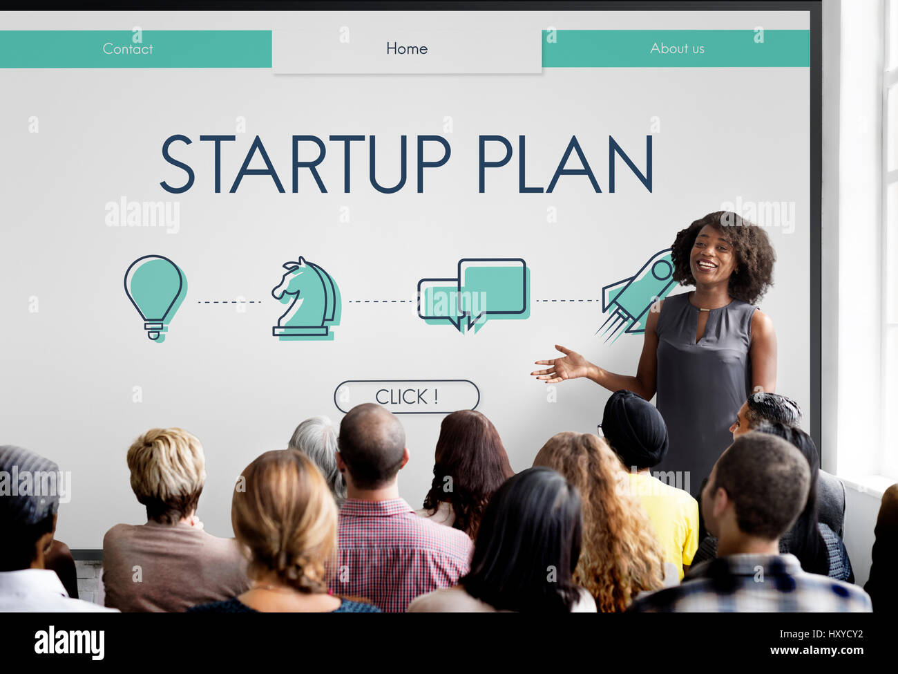 Starten Sie Business Venture Webseite Stockfoto