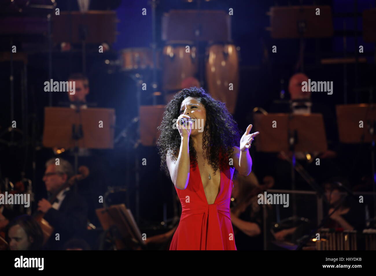 Berlin, Deutschland, 2. Juli 2015: Classic Open Air-Premiere-Konzert. Stockfoto Berlin, Deutschland, 2. Juli 2015: Classic Open Air-Premiere-Konzert. Stockfoto