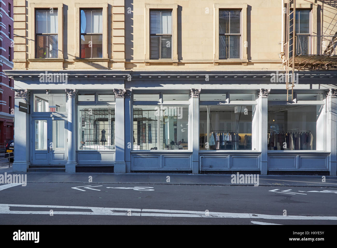 Alexander Wang Flagshipstore in Grand Street in Soho in New York. Dies