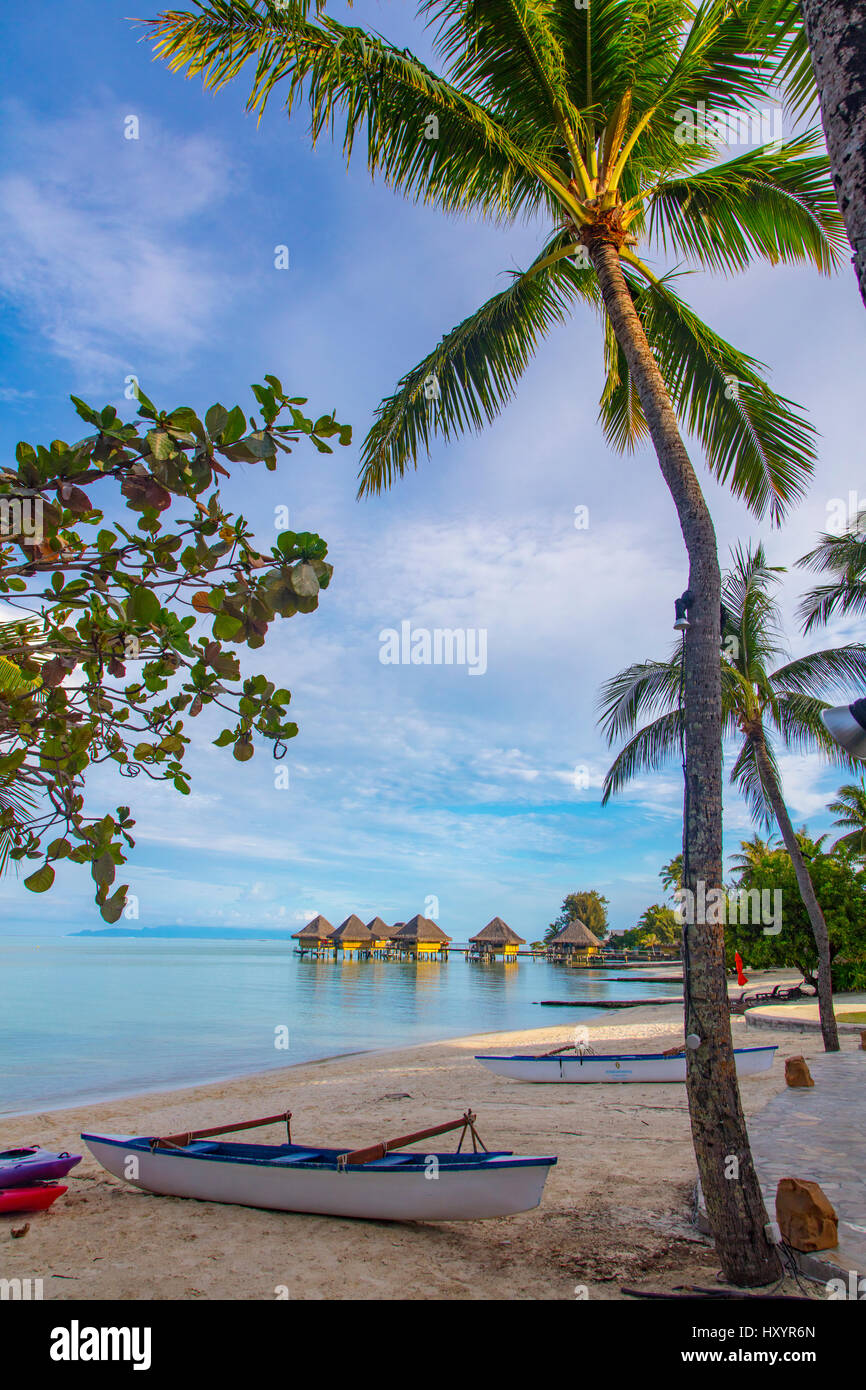 InterContinental Bora Bora Resort, Bora Bora, Französisch-Polynesien Stockfoto