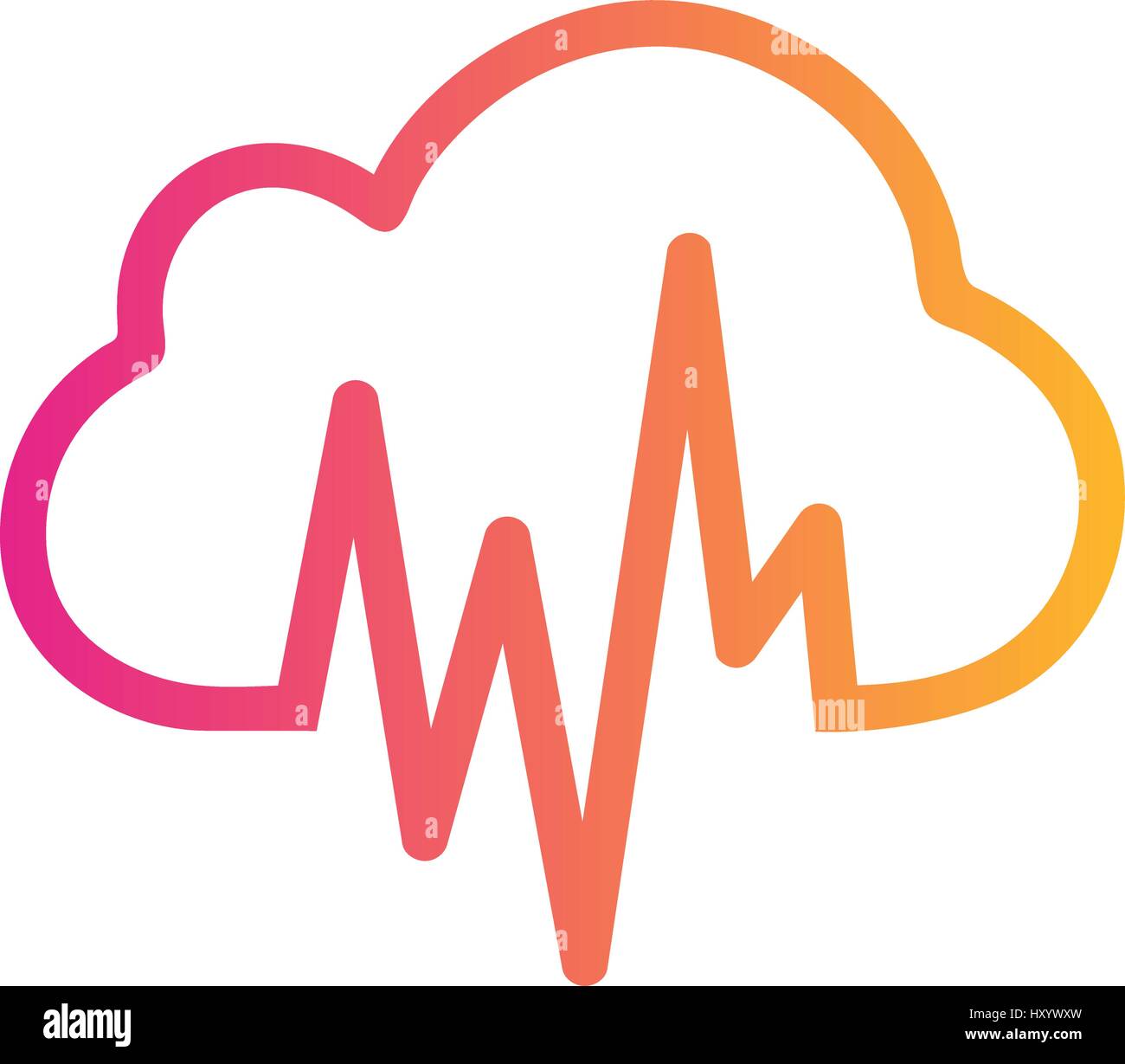 Cloud-Technologie-Design-Darstellung auf den Geschäftsbereich Stock Vektor