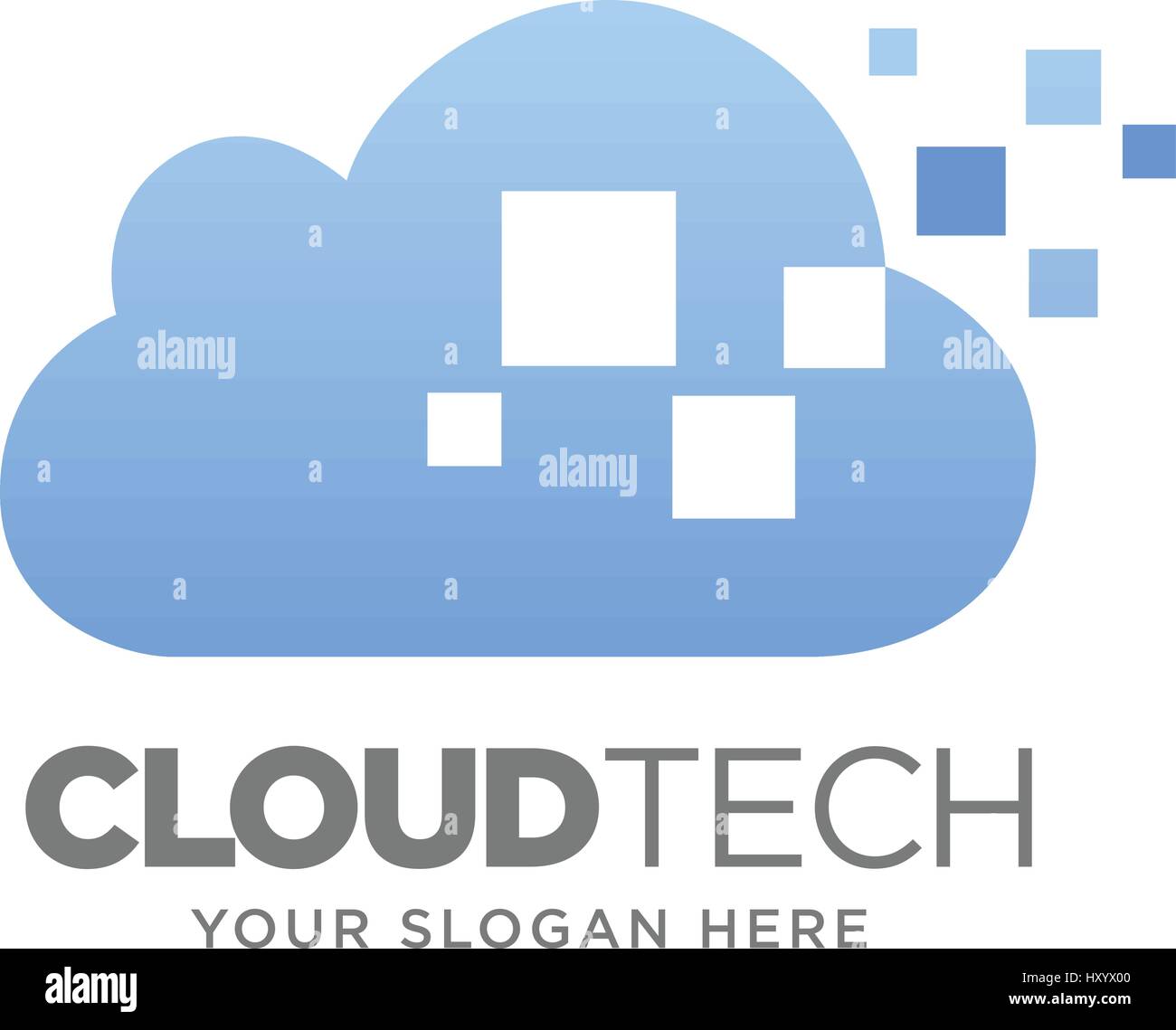 Cloud-Technologie-Design-Darstellung auf den Geschäftsbereich Stock Vektor