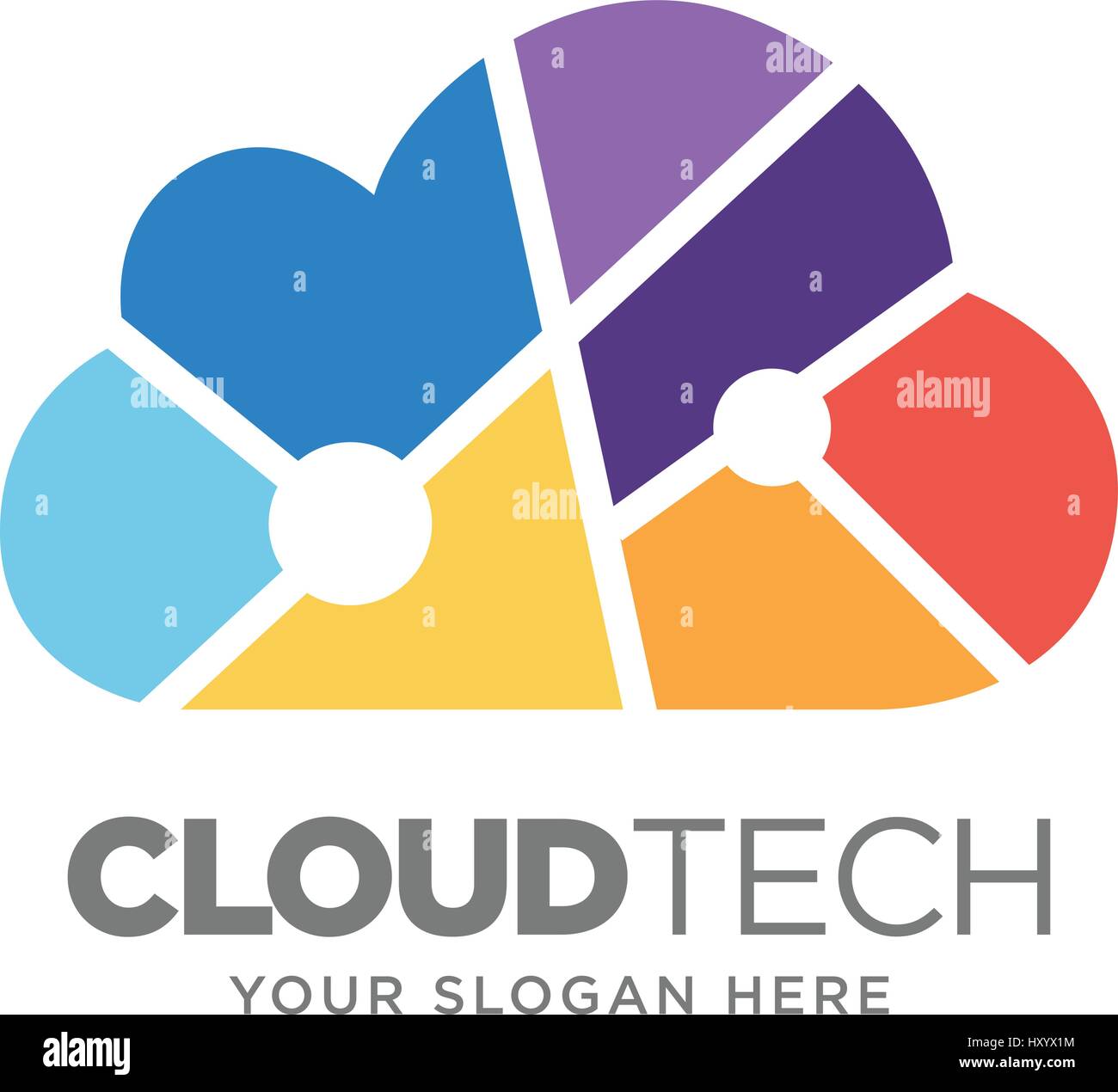 Cloud-Technologie-Design-Darstellung auf den Geschäftsbereich Stock Vektor