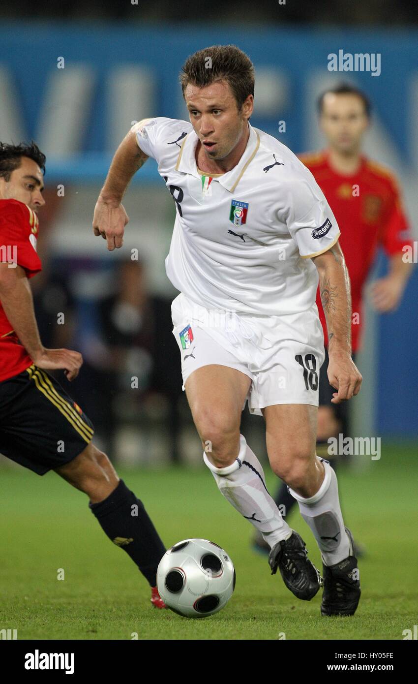 ANTONIO CASSANO Italien & SAMPDORIA ERNST-HAPPEL-Stadion Wien 22. Juni 2008 Stockfoto