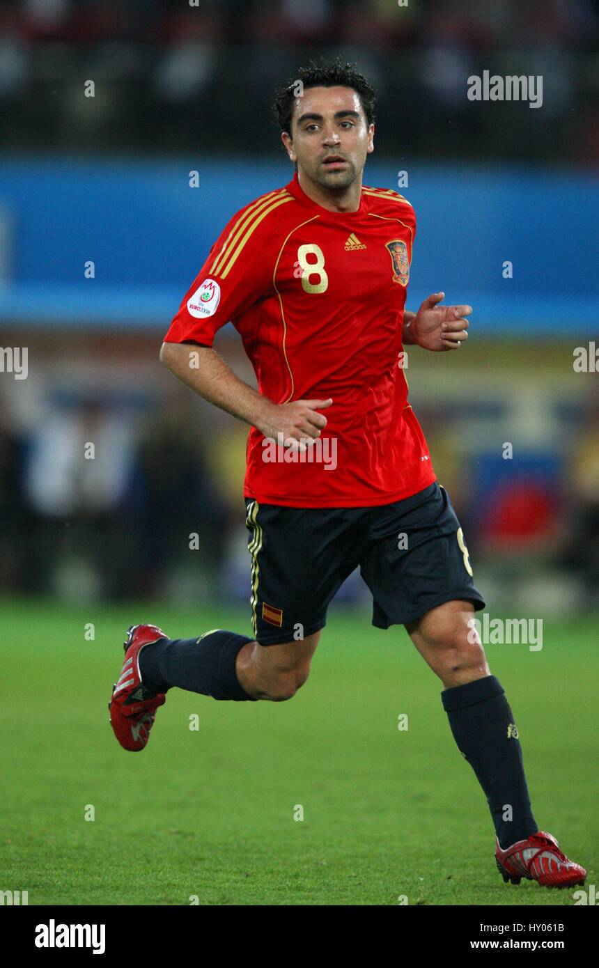 XAVI HERNANDEZ Spanien & BARCELONA ERNST-HAPPEL-Stadion Wien 22. Juni 2008 Stockfoto