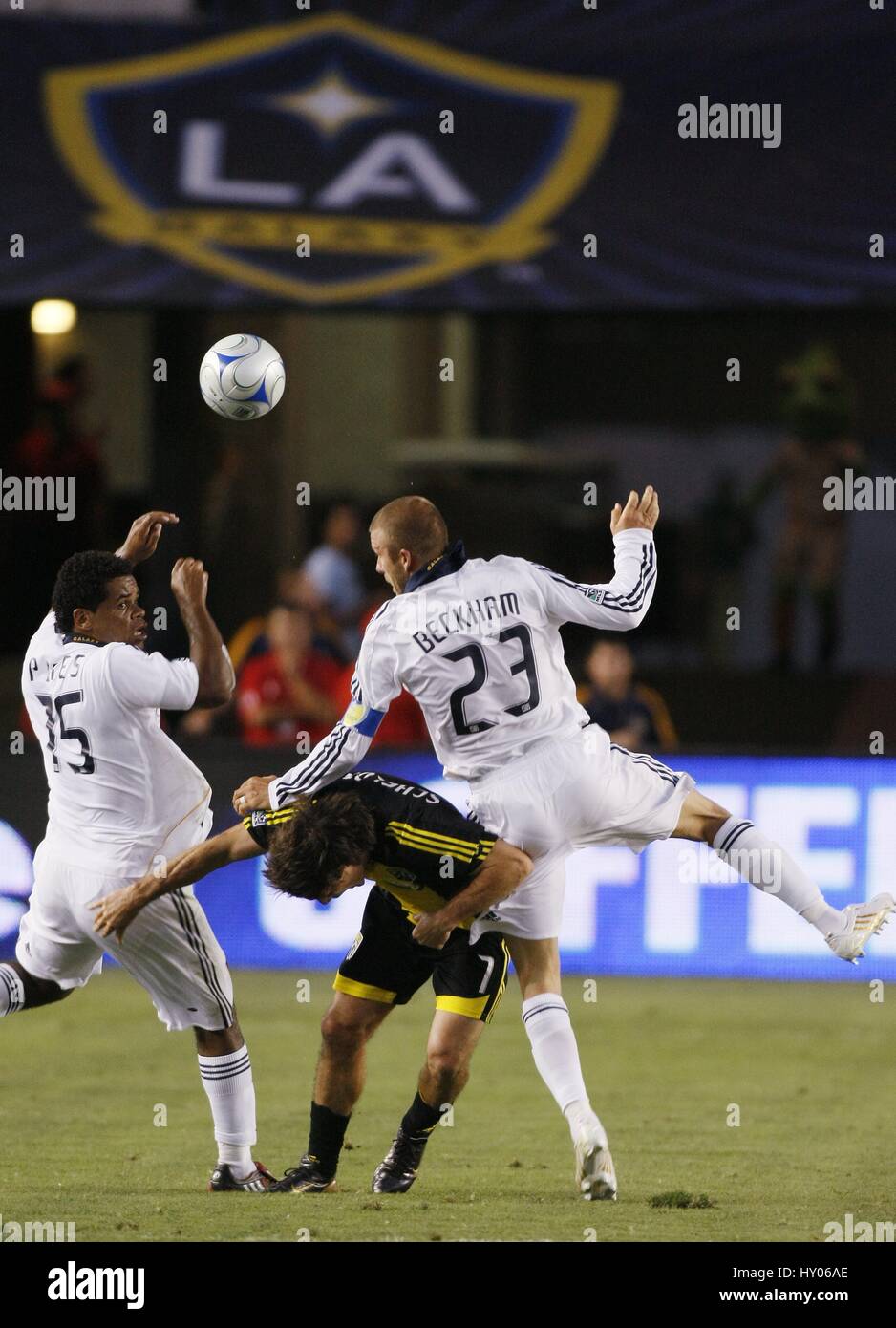 ALVARO PIRES DAVID BECKHAM G LOS ANGELES GALAXY V COLUMBUS HOME DEPOT Center CARSON LOS ANGELES USA 21. Juni 2008 Stockfoto