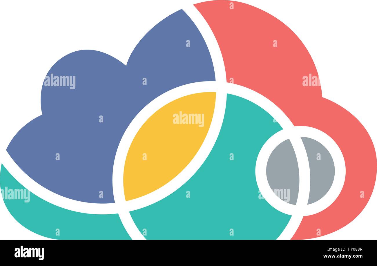Cloud-Technologie-Design-Darstellung auf den Geschäftsbereich Stock Vektor