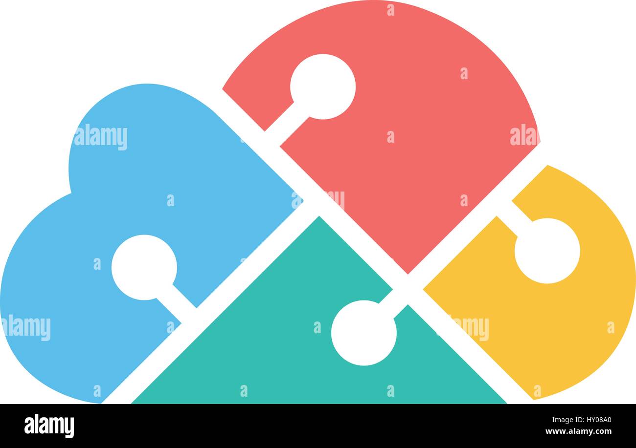 Cloud-Technologie-Design-Darstellung auf den Geschäftsbereich Stock Vektor