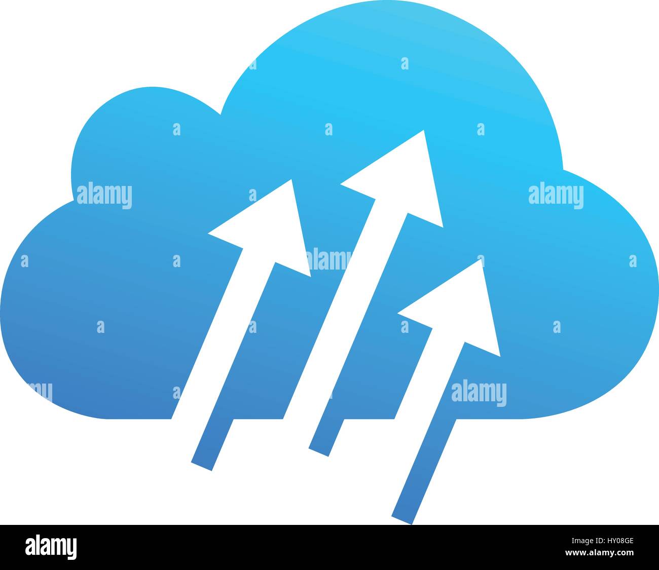 Cloud-Technologie-Design-Darstellung auf den Geschäftsbereich Stock Vektor