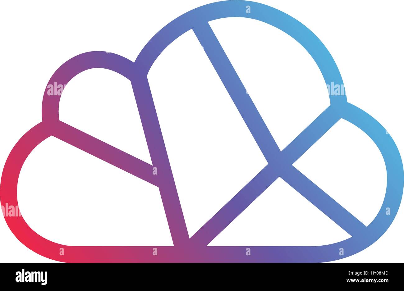 Cloud-Technologie-Design-Darstellung auf den Geschäftsbereich Stock Vektor