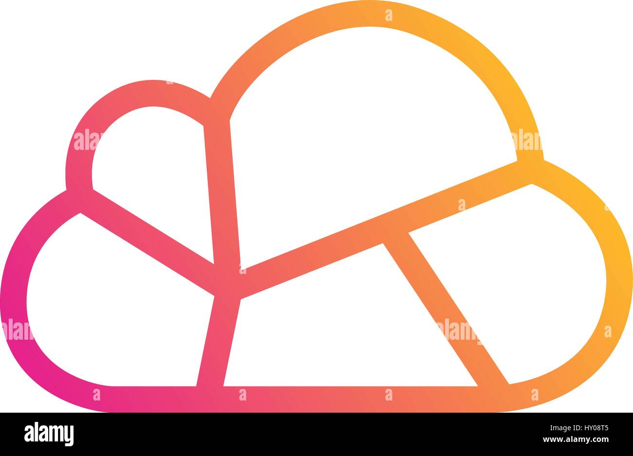 Cloud-Technologie-Design-Darstellung auf den Geschäftsbereich Stock Vektor