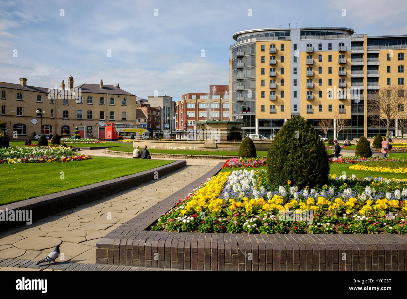 Die BBC Gebäude in Queens Gardens, Rumpf Stockfoto