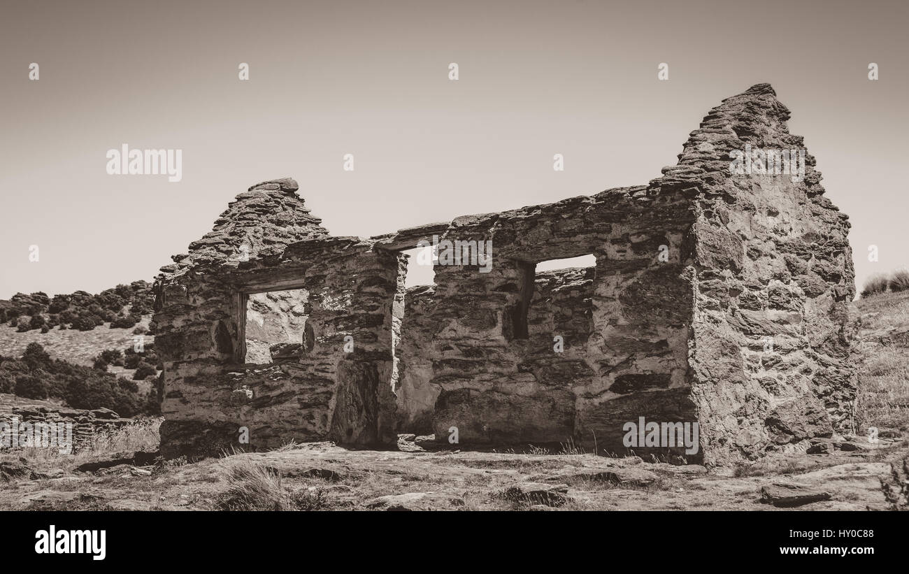 Alte verlassene Goldminen-Haus Stockfoto