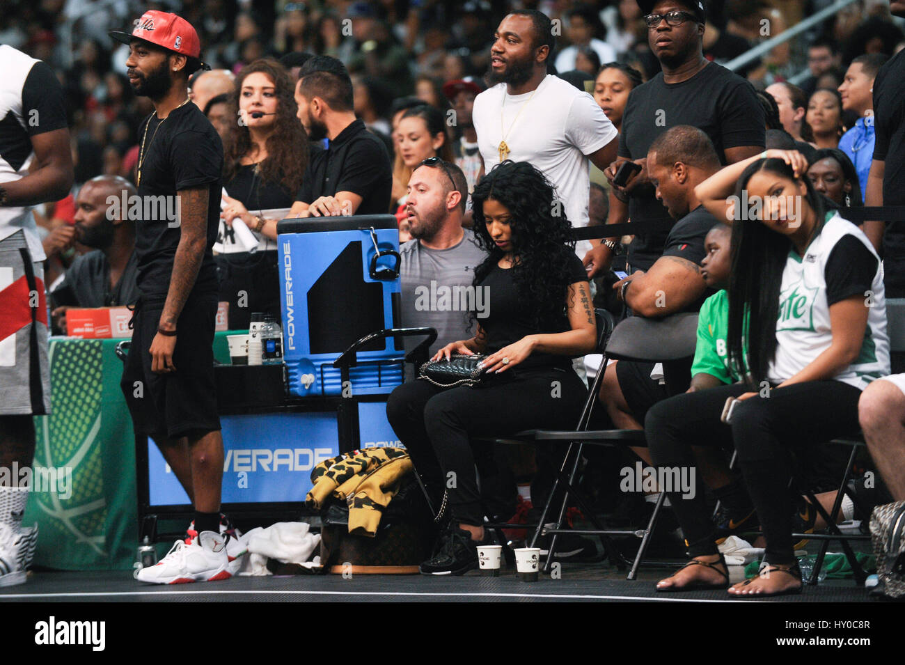 Nicki Minaj besucht die Wette Erfahrung Sprite Celebrity Basketballspiel im Los Angeles Convention Center am 27. Juni 2015 in Los Angeles, Kalifornien. Stockfoto