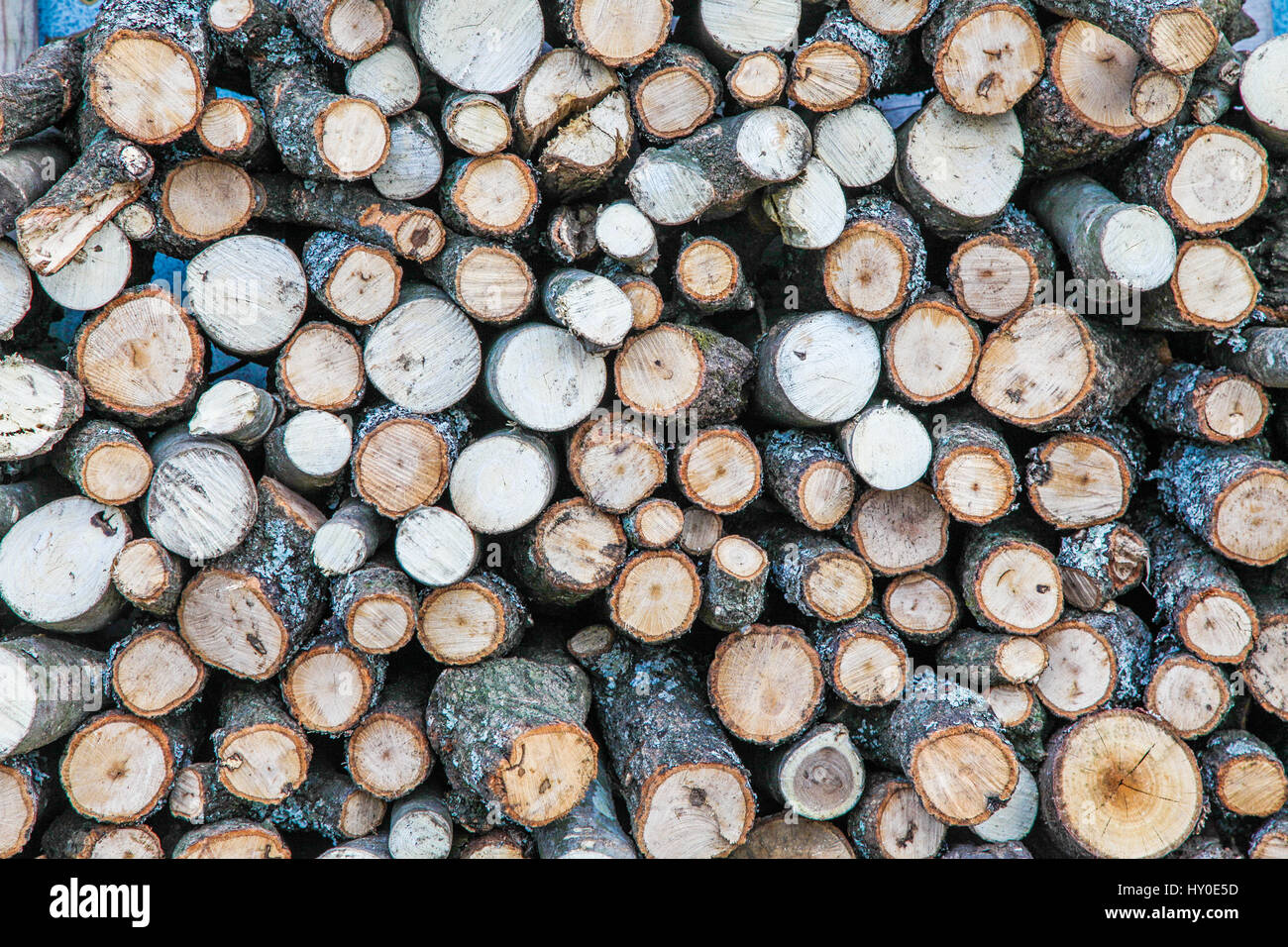 Holzblock Stapel sich geschmeidig Arbeit Stockfoto