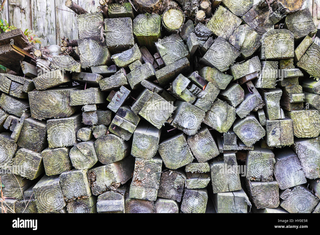 Holzblock Stapel sich geschmeidig Arbeit Stockfoto