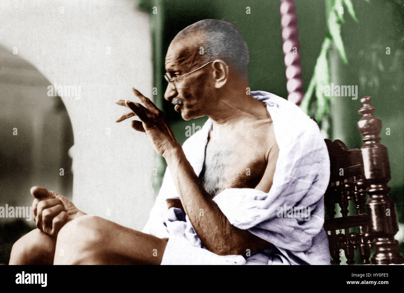 Mahatma Gandhi, Indischer Freiheitskämpfer, Reisi, Gujarat, Indien, Asien, 1930 Stockfoto