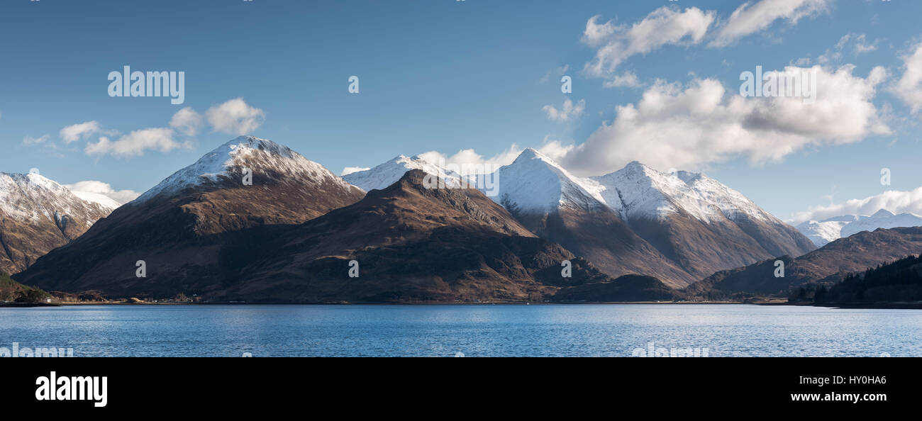 Die fünf Schwestern von Kintail, Schottland. Stockfoto