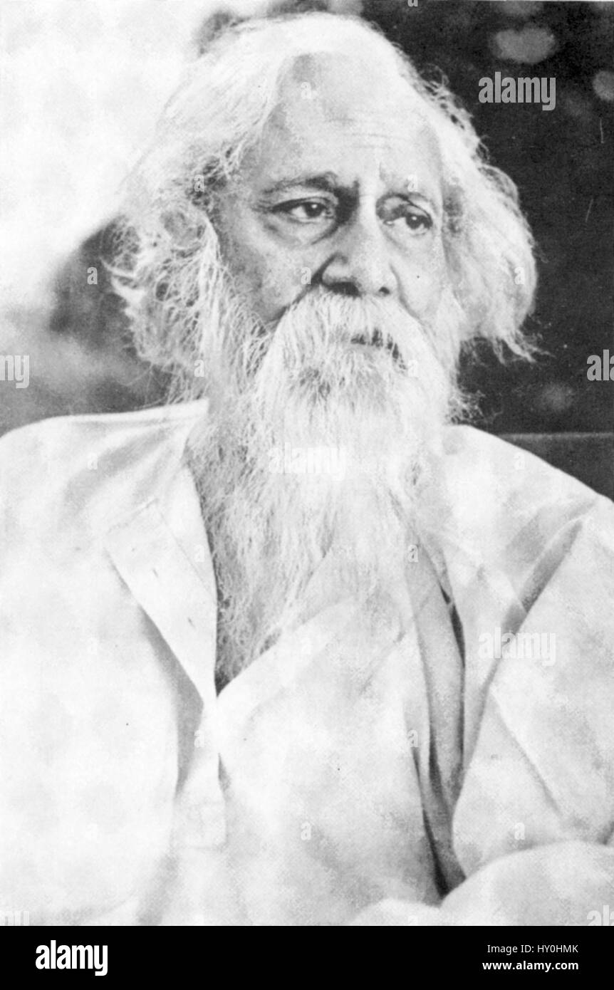 Indischer Dichter, Rabindranath Tagore, Indien, Asien, 1935 Stockfoto