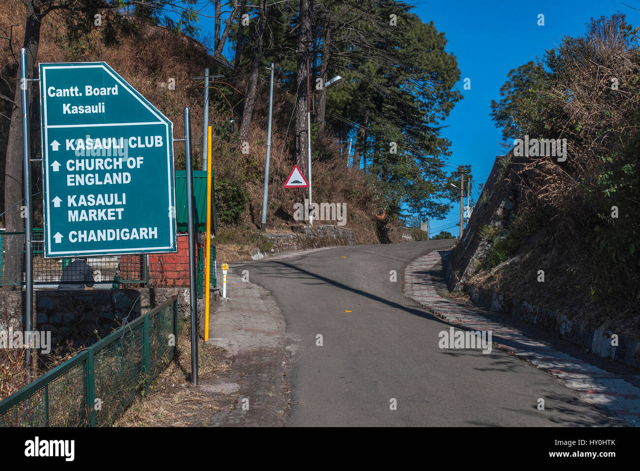 Straße, Kasauli, Himachal Pradesh, Indien, Asien Stockfoto